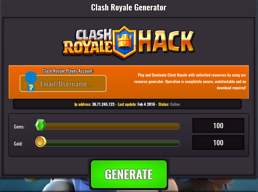 Clashroyalehackme.Com Clash Royale Gemmes Hack Generator ... - 